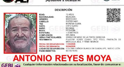Buscan a adulto mayor desaparecido en colonia Cañada Blanca en Guadalupe