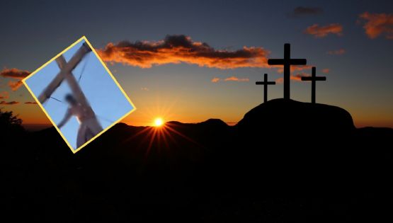 Susto en Tlaquepaque: Actor de Cristo sufre aparatosa caída durante crucifixión