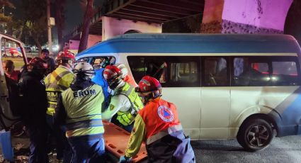 Choque de transporte público en Iztapalapa deja seis lesionados