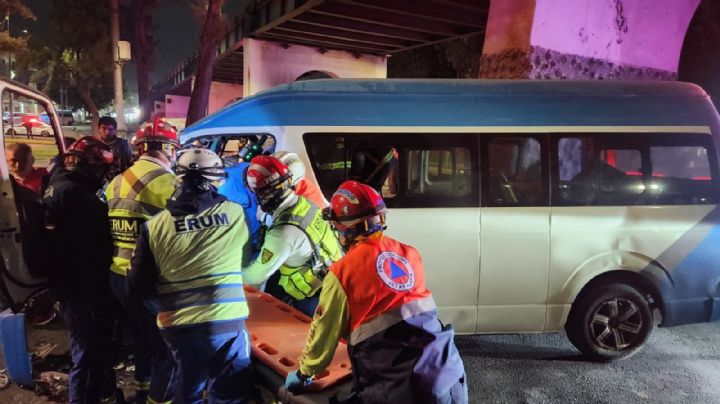 Choque de transporte público en Iztapalapa deja seis lesionados