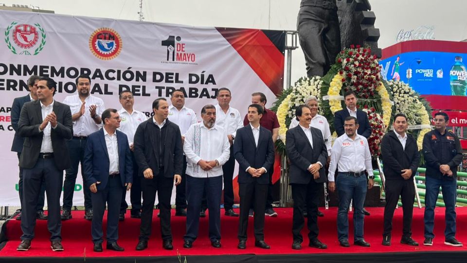La CTM conmemoró el Día del Trabajo en Monterrey y exigió mejores condiciones laborales.