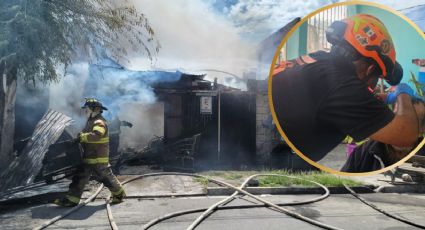 Adulto mayor resulta lesionado tras incendio en vivienda de Monterrey