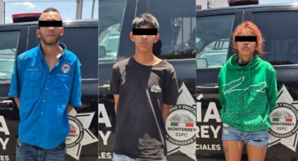 Capturan a dos hombres y una mujer con armas y droga tras persecución en Monterrey