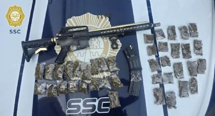Capturan a hombre armado con fusil tras persecución en CDMX