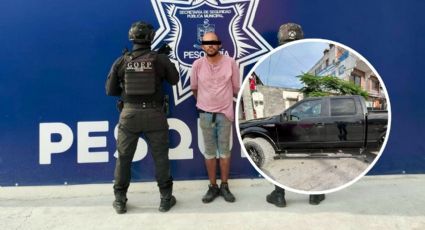 Detienen a hombre con camioneta robada en Pesquería tras circular a exceso de velocidad