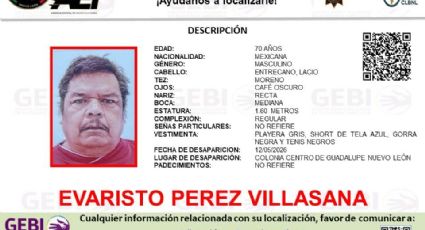 Adulto mayor desaparece tras salir de clínica del IMSS en Guadalupe
