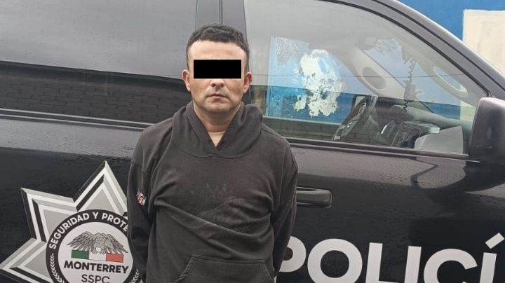 Detienen a hombre por asaltar a taxista con arma de fuego en Monterrey