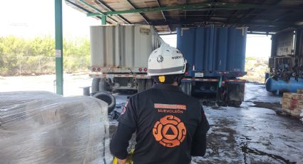 Hombre muere tras incendio en contenedores de diésel en Cadereyta