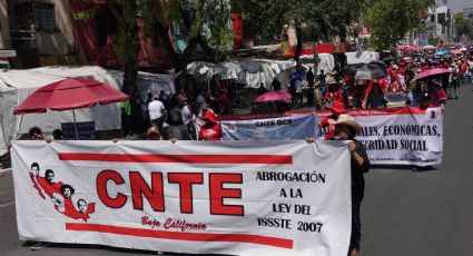 CNTE protesta en CDMX y prepara paro nacional en junio