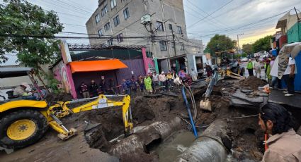 Reparan la mega fuga de agua en Iztapalapa tras dos días de labores