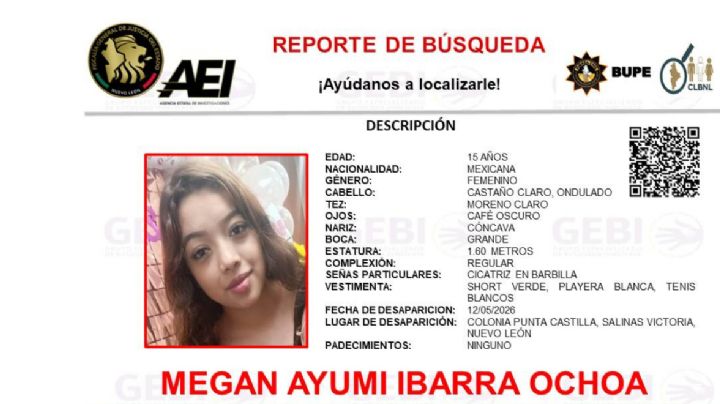 Activan búsqueda por desaparición de adolescente en Salinas Victoria