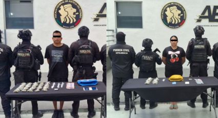 Fuerza Civil arresta a dos personas con droga en operativos en Monterrey