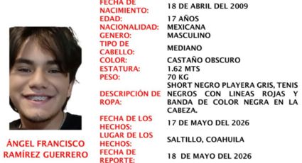 Solicitan apoyo para localizar a Ángel Francisco, adolescente de 17 años