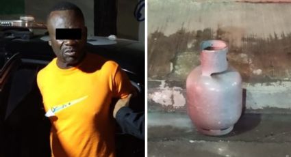 Detienen a Haitiano que amenazaba con explotar un tanque de gas en la colonia Estrella en Monterrey