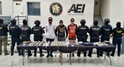 Detienen a tres presuntos integrantes de grupo criminal en en la colonia Sierra Morena en Guadalupe