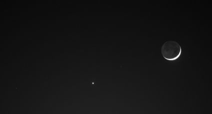 Así se vivió la impresionante conjunción de la Luna y Venus de mayo
