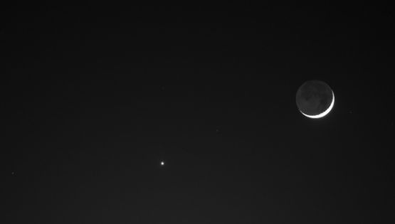 Así se vivió la impresionante conjunción de la Luna y Venus de mayo