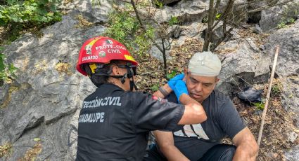 Rescatan a senderista lesionado tras caída en el Cerro de la Silla en Guadalupe