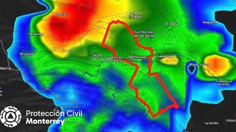 Protección Civil Monterrey alertó por tormentas severas, lluvias intensas y posible caída de granizo este domingo.