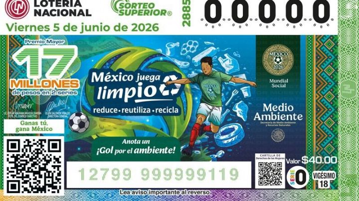Lotería Nacional lanza billete ambiental rumbo al Mundial 2026