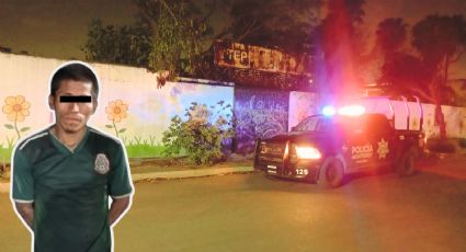 Sorprenden a presunto ladrón saliendo de escuela secundaria en Monterrey