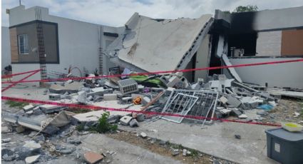 Fuerte explosión destruye una casa en Cadereyta