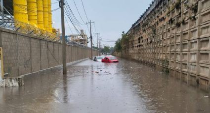 Mérida bajo el agua: calles inundadas y autos varados