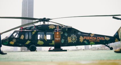 Nuevo León es ejemplo nacional al reforzar su seguridad con un nuevo helicóptero Black Hawk