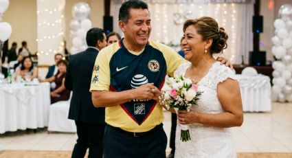 Pareja celebra boda con himno del América y se vuelve viral