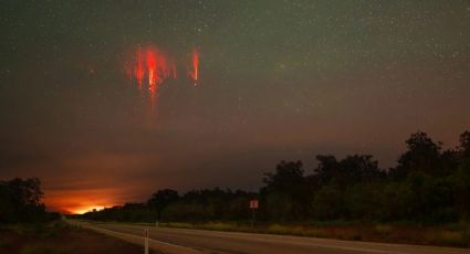 Fotógrafo logra capturar un raro 'duende rojo' en el cielo de Australia