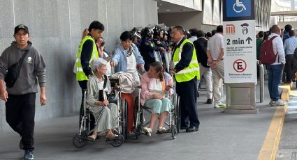 Caos en el AICM: pasajeros caminaron con maletas para no perder sus vuelos tras cierre de accesos