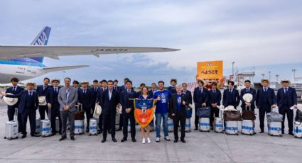 Selección de Japón llega a Monterrey: Así fue el recibimiento de los samuráis azules
