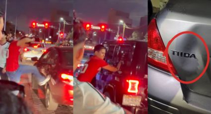 Graban a joven dañando autos en Barrio Antiguo en Monterrey | VIDEO