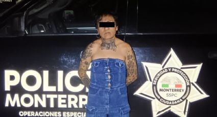 Detienen a mujer con dosis de cocaína y cristal en el centro de Monterrey