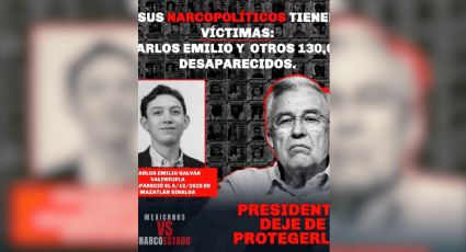 "Mexicanos contra el Narco Estado": Despliegan mega manta en el Monumento a la Revolución