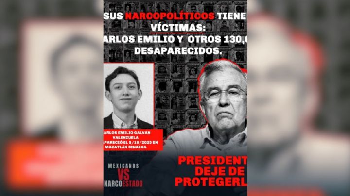 "Mexicanos contra el Narco Estado": Despliegan mega manta en el Monumento a la Revolución