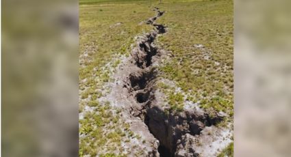 Reportan apertura de grieta de 200 metros en Galeana