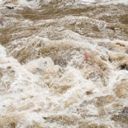 VIDEO | Combi queda varada por inundación en Edomex