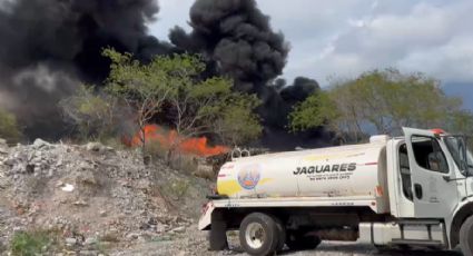 Reportan incendio de tarimera en las faldas del Cerro de Las Mitras