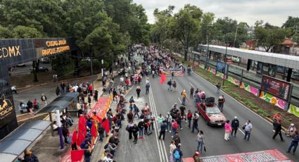Tensión en Tlalpan: Policía frena marcha de la CNTE que pretendía llegar al Estadio CDMX