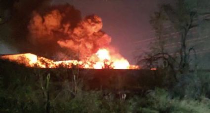 Incendio en la colonia Andrés Caballero en Escobedo