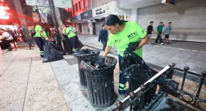 Retiran 12 toneladas de basura tras festejo mundialista en Monterrey