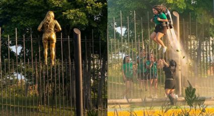 Los mejores memes da la joven escalando la reja de Fundidora