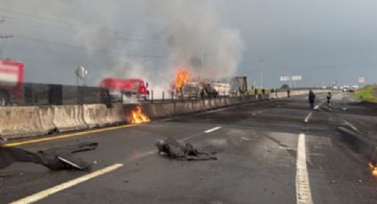 Pipa explota en Hueyotlipan, Tlaxcala; cierran carretera México-Veracruz