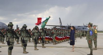 Recibe Sheinbaum al agrupamiento de rescate Yumare