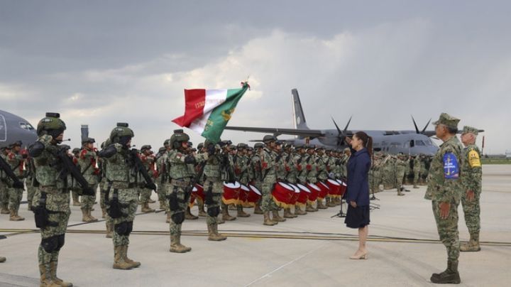 Recibe Sheinbaum al agrupamiento de rescate Yumare