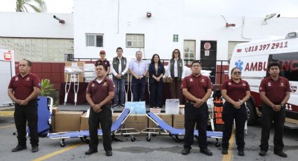 Escobedo recibe equipo médico y de rescate