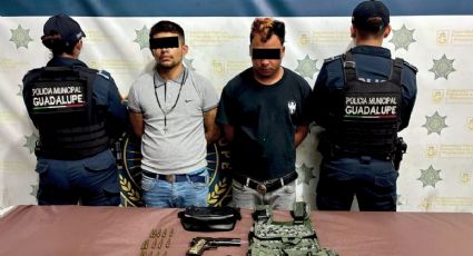 Caen dos con arma y chaleco balístico en Guadalupe