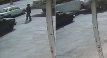 VIDEO | Choca camioneta contra pipa de gas en Pesquería