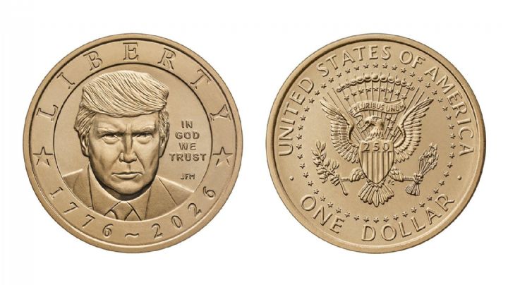 EU lanza moneda conmemorativa de un dólar con el rostro de Trump